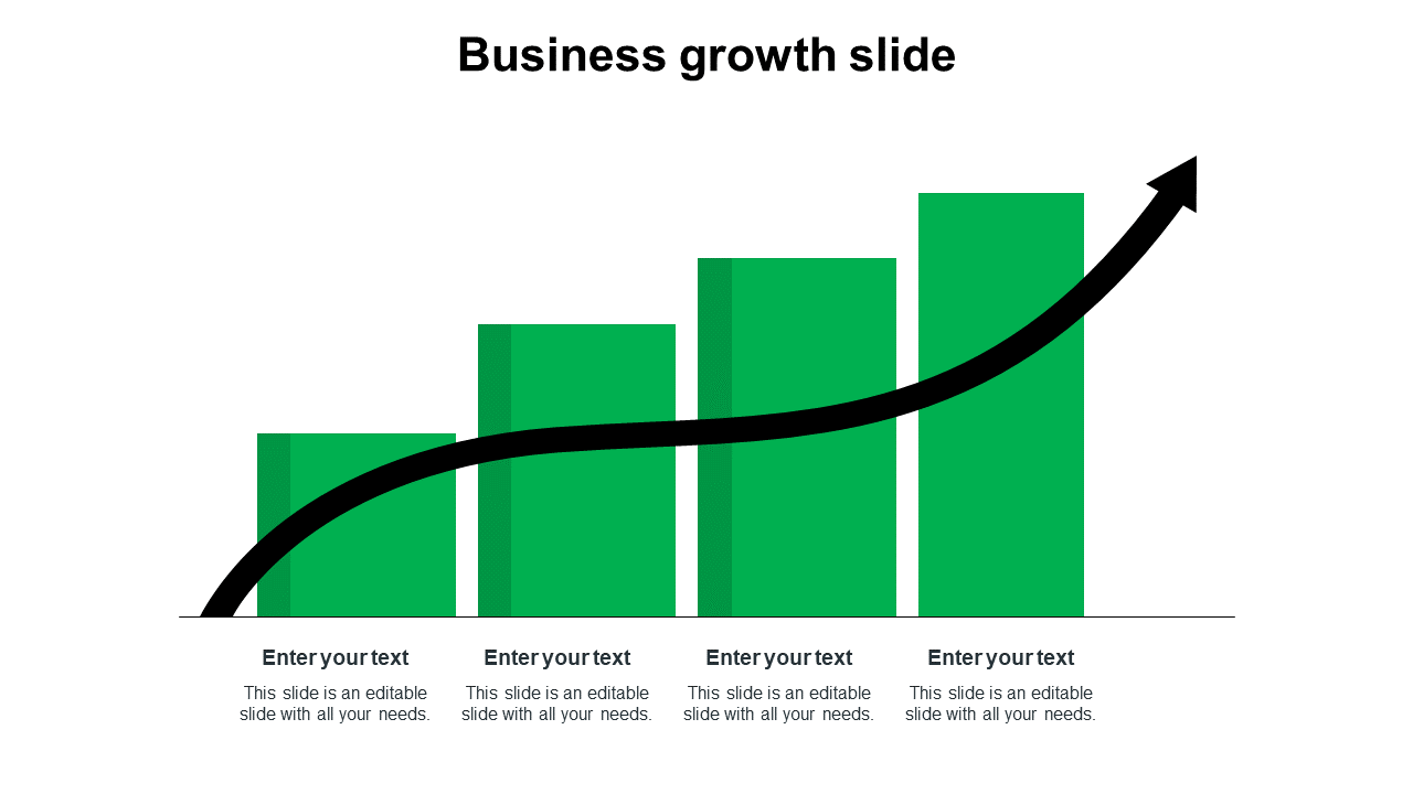 Awesome Business Growth Slide Template Designs-4 Node